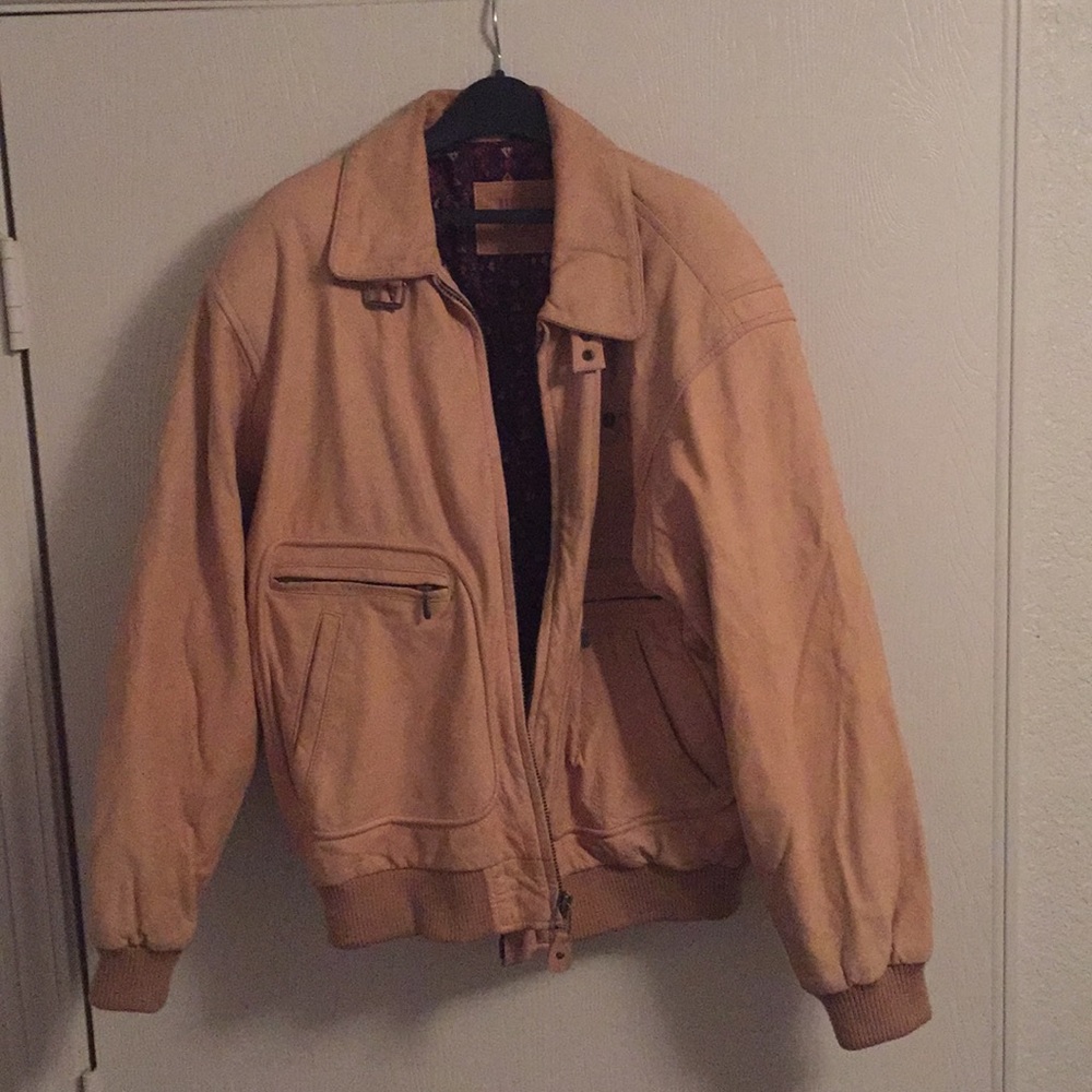 Mixed Blues Suede Leather Bomber Jacket